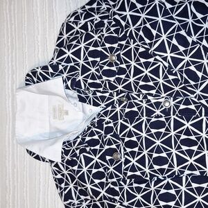 NWT Navy & White Geometric Jacket
